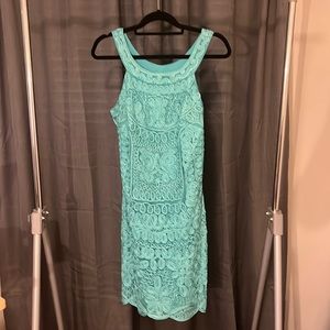 Sue Wong teal dress